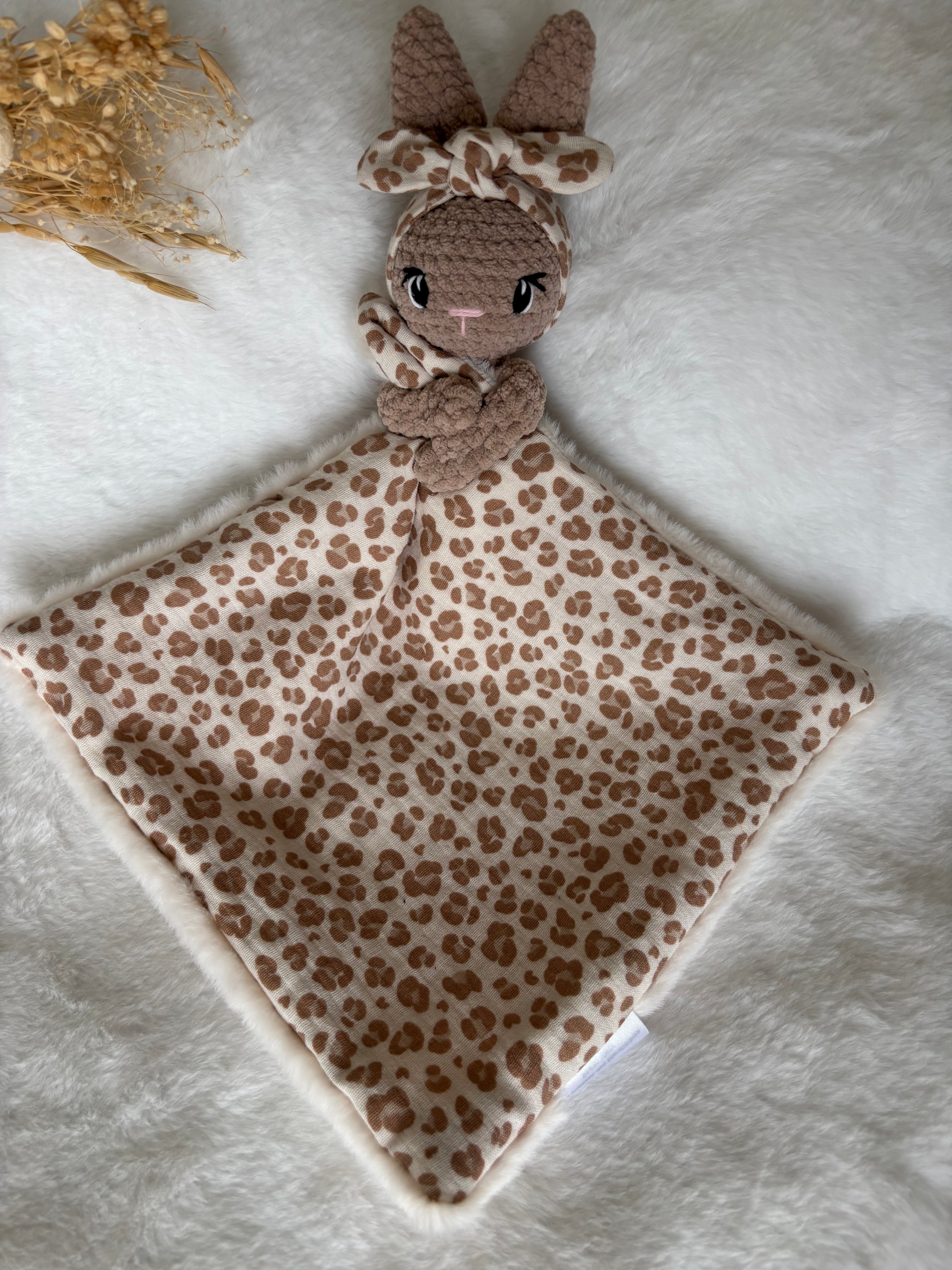 Doudou lapin avec bandeau