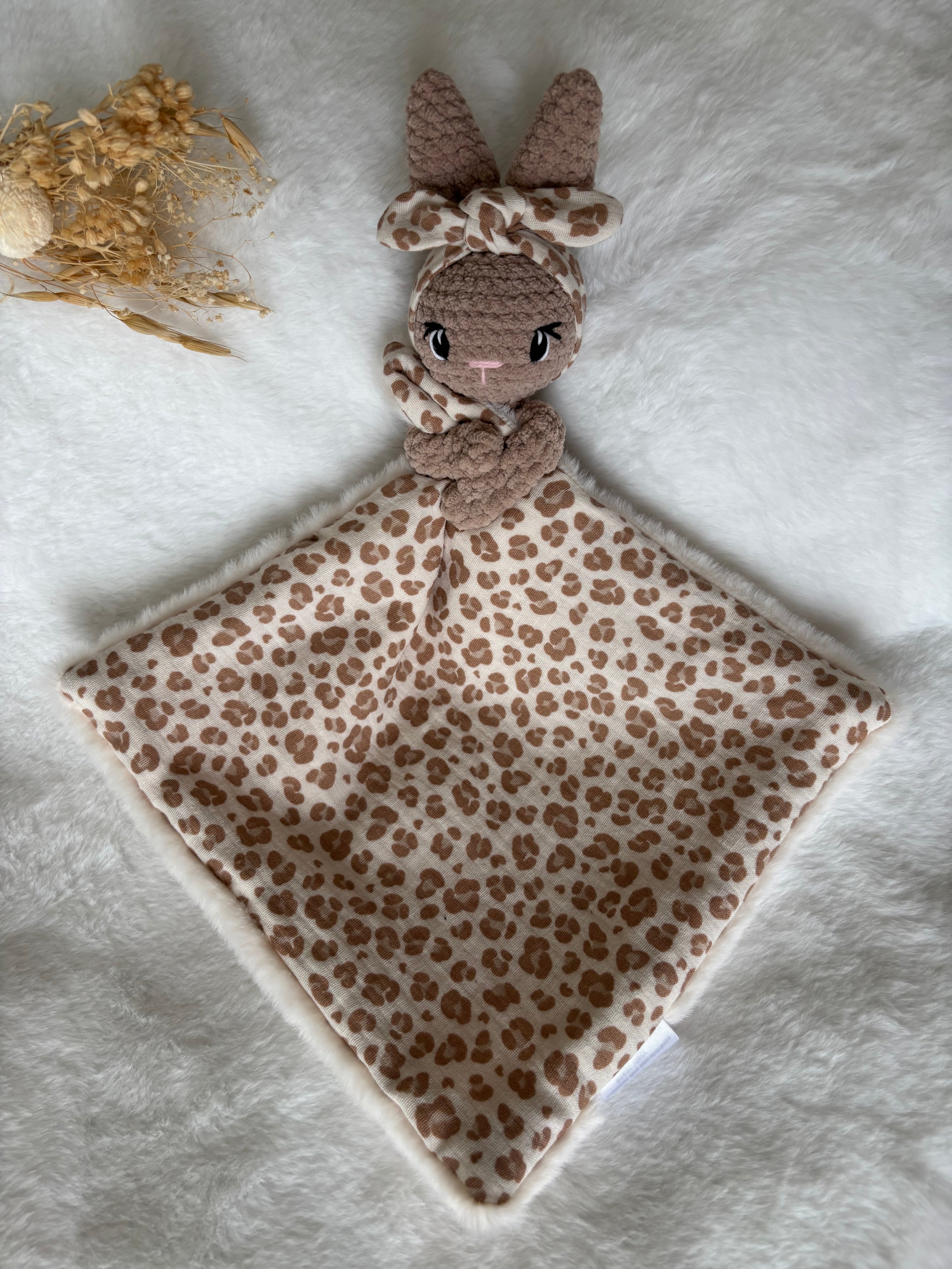 Doudou lapin avec bandeau