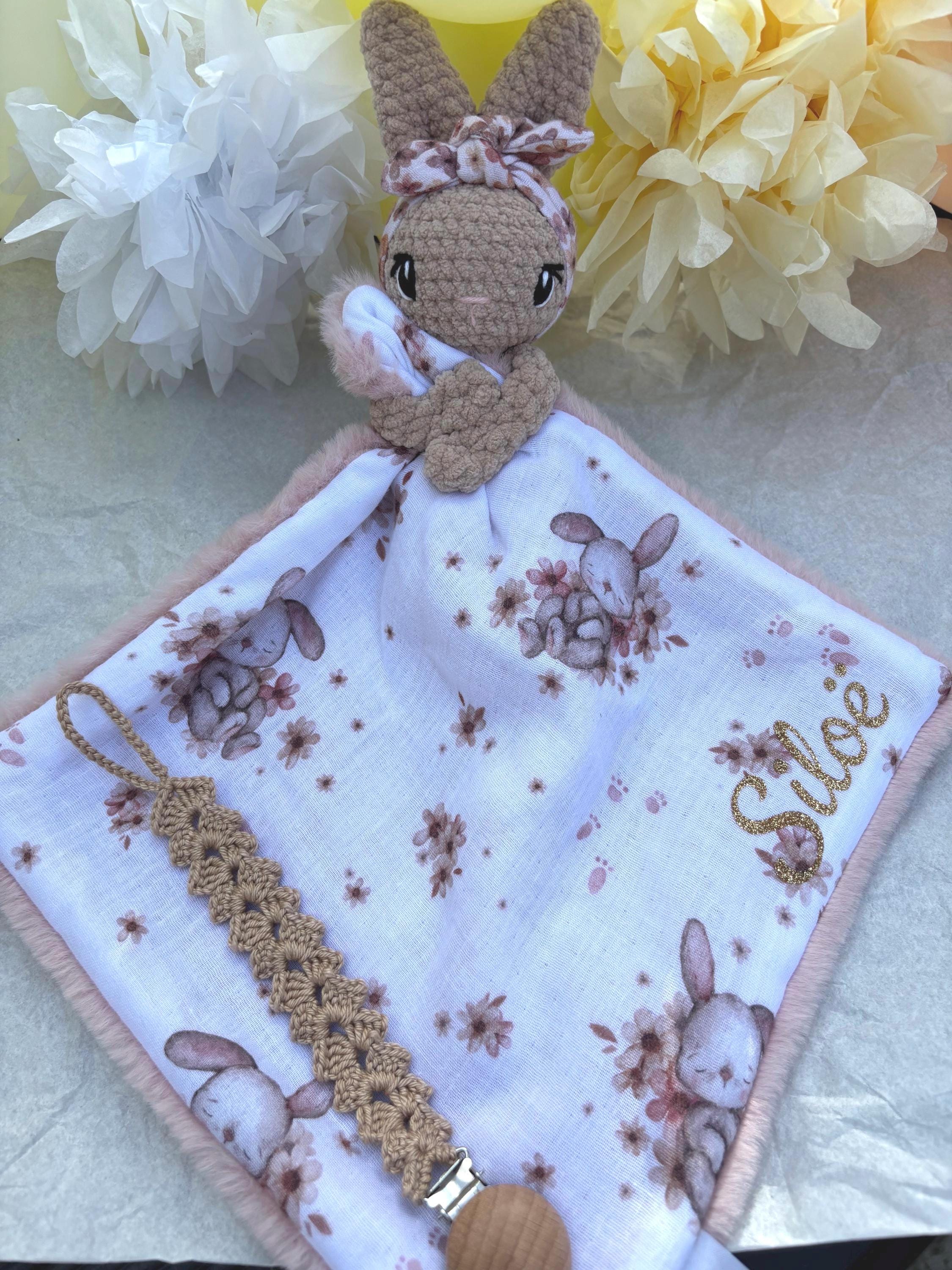 Doudou lapin avec bandeau
