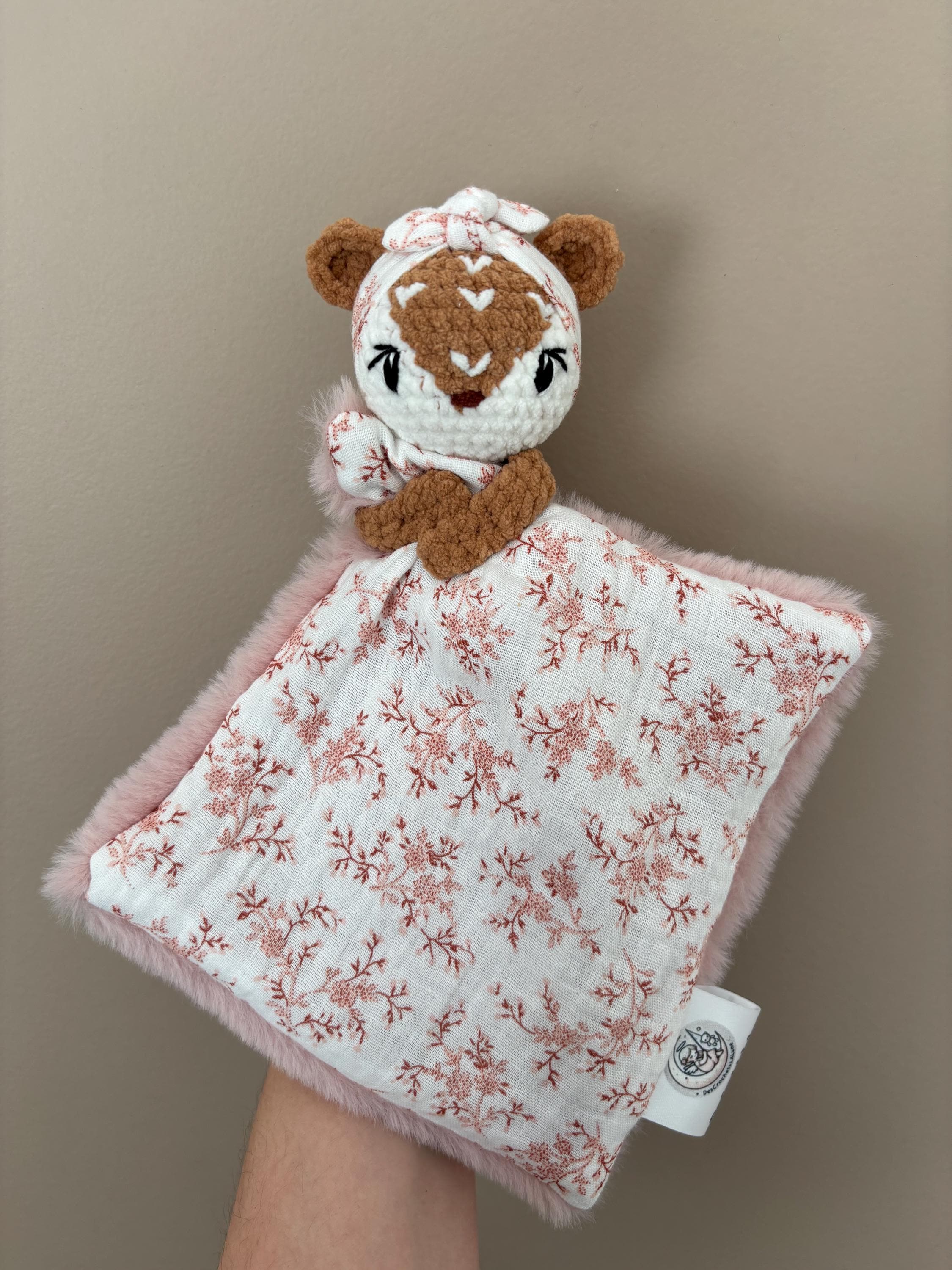 Doudou faon avec bandeau